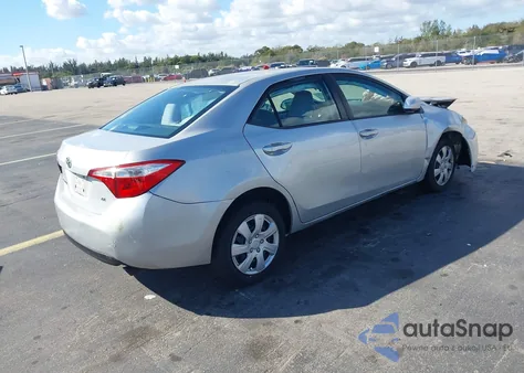 2014 Toyota Corolla Le z USA, uszkodzony, nr VIN 2T1BURHE5EC036569
